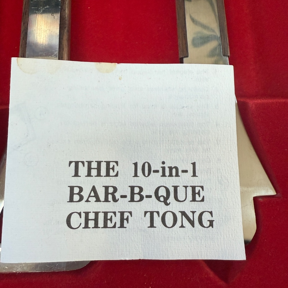 Vintage VERNON Chef Tong Set of 2 Pieces - Fork and Spatula 10 in 1 - Picture 5 of 7